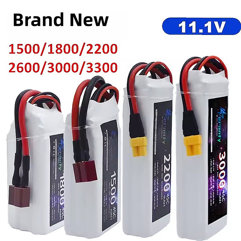 Drone Battery Connector - 11.1V LiPo Battery 3S 1500mah 1800mAh