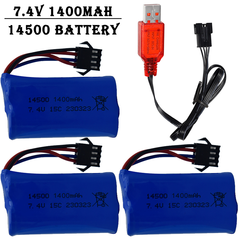 7.4V 1400mAh 14500 Lithium-Ion - огляд і ціна Drone Battery Li-Ion