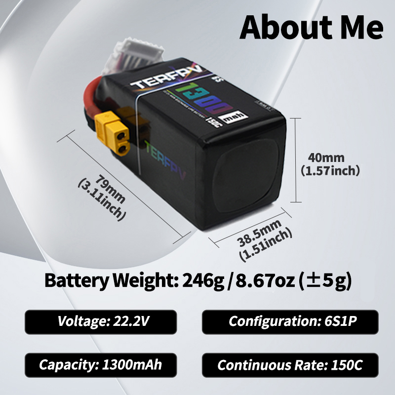 TERFPV Lipo Battery 6S 22.2V 1 - огляд і ціна Drone Battery Lipo