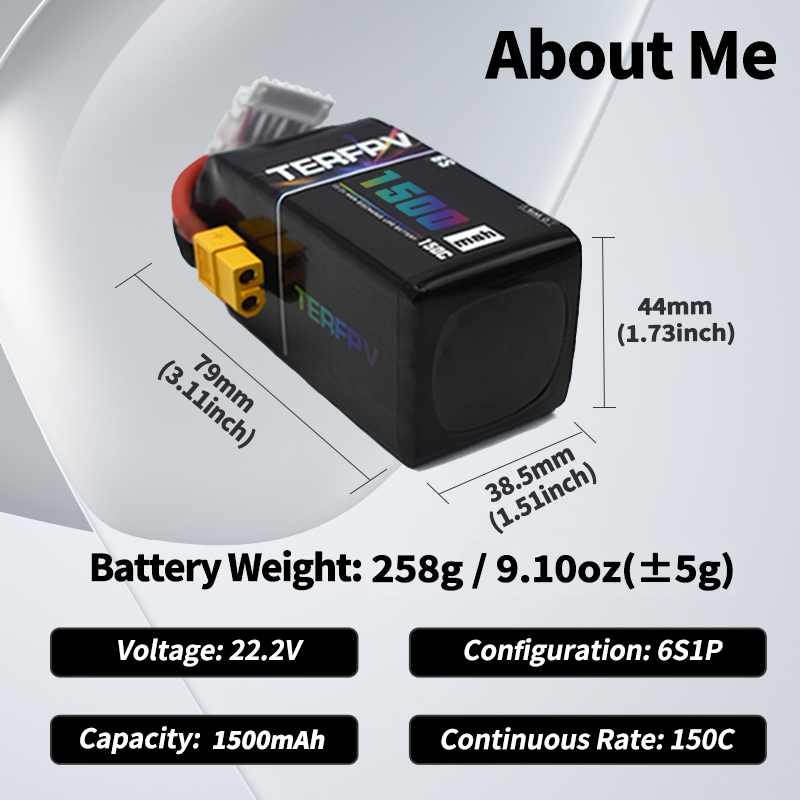 TERFPV Lipo Battery 6S 22.2V 1 - огляд і ціна Drone Battery Lipo