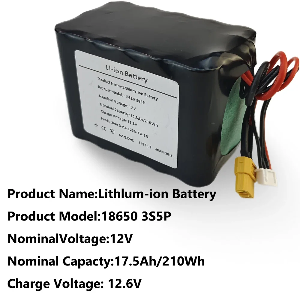 3S5P 12V 17.5Ah High Capacity  - огляд і ціна Drone Battery Connector