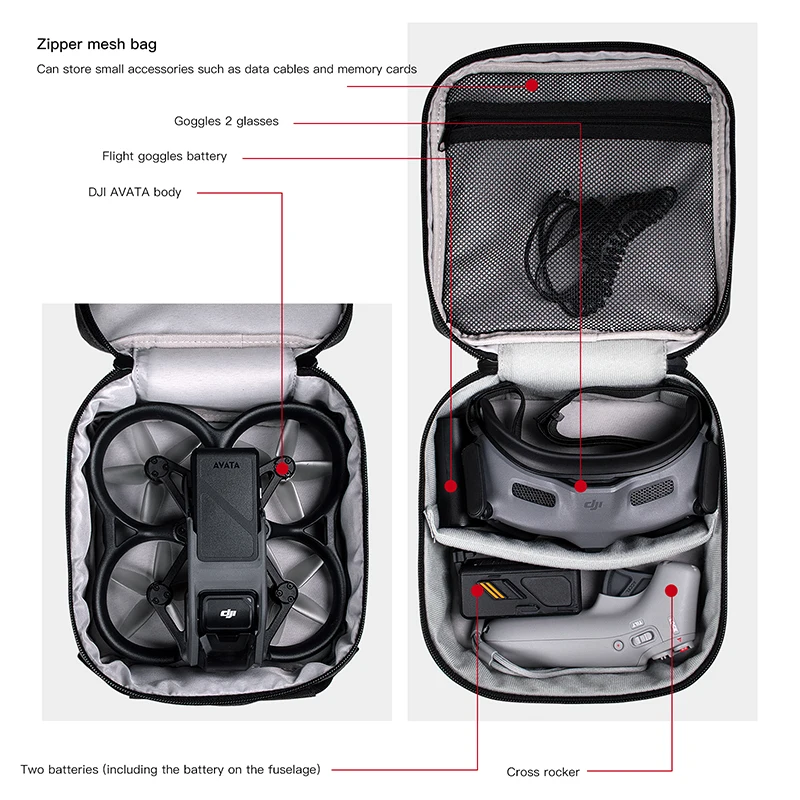 Portable Case Dual Layer Stora - огляд і ціна Drone Battery Bag
