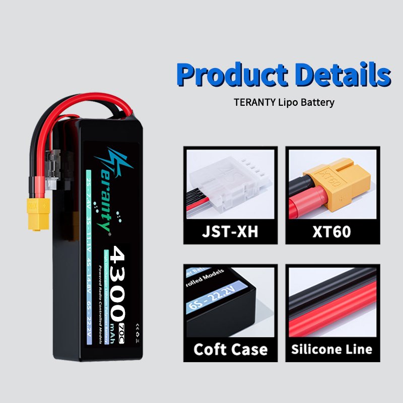 TERANTY 4S 4300mAh 14.8V 70C 1 - огляд і ціна Drone Battery Li-Ion