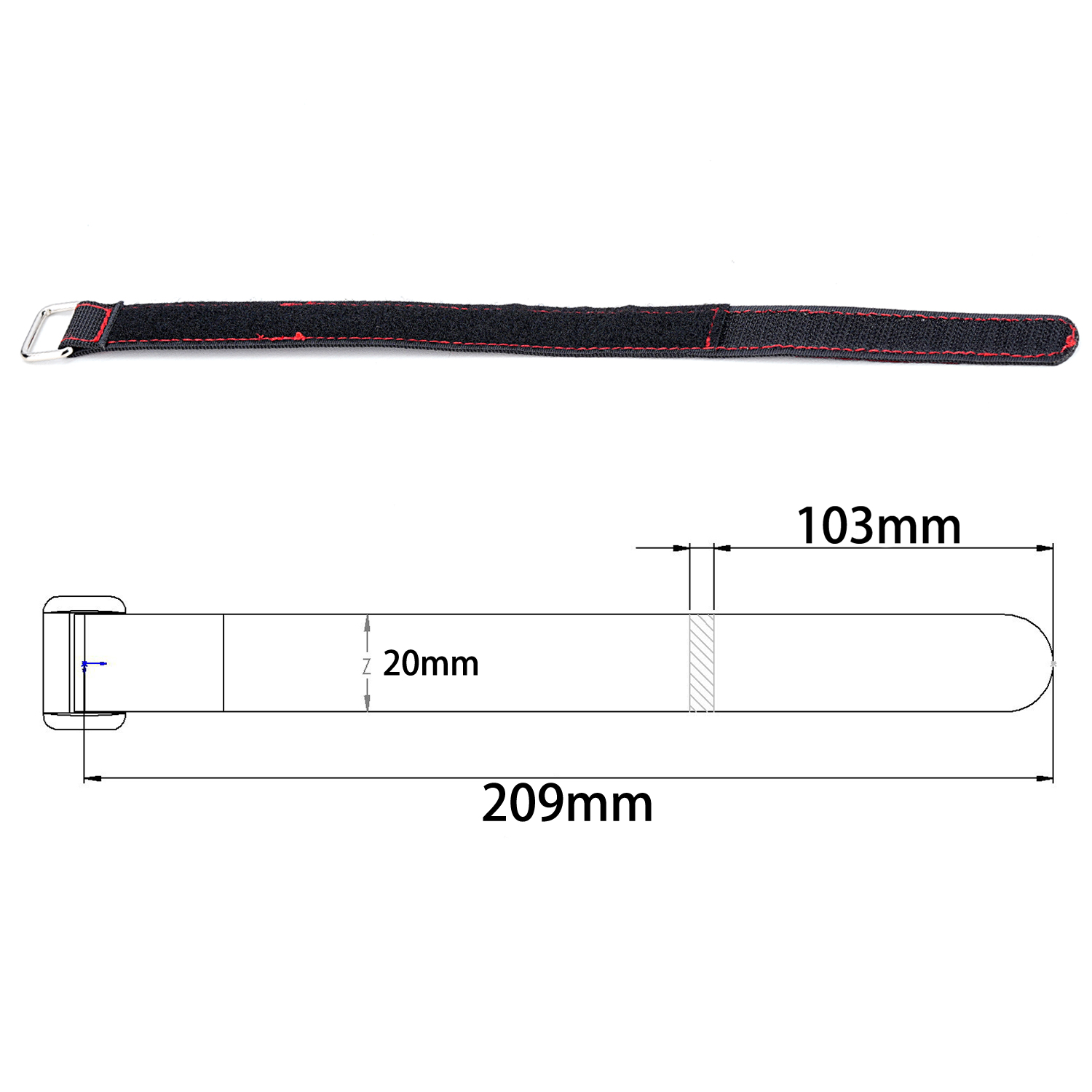 TCRC 2PCS 20x300MM Kevlar Stit - огляд і ціна Drone Battery Strap