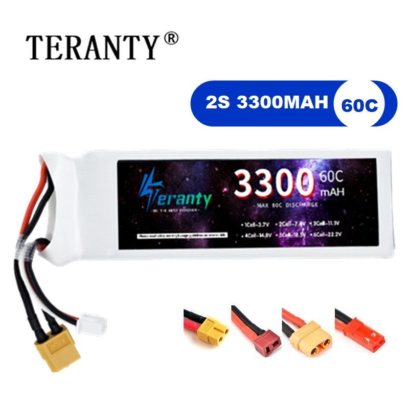 2S 7.4V LiPo Battery 3300mAh 6 - огляд і ціна Drone Battery Connector