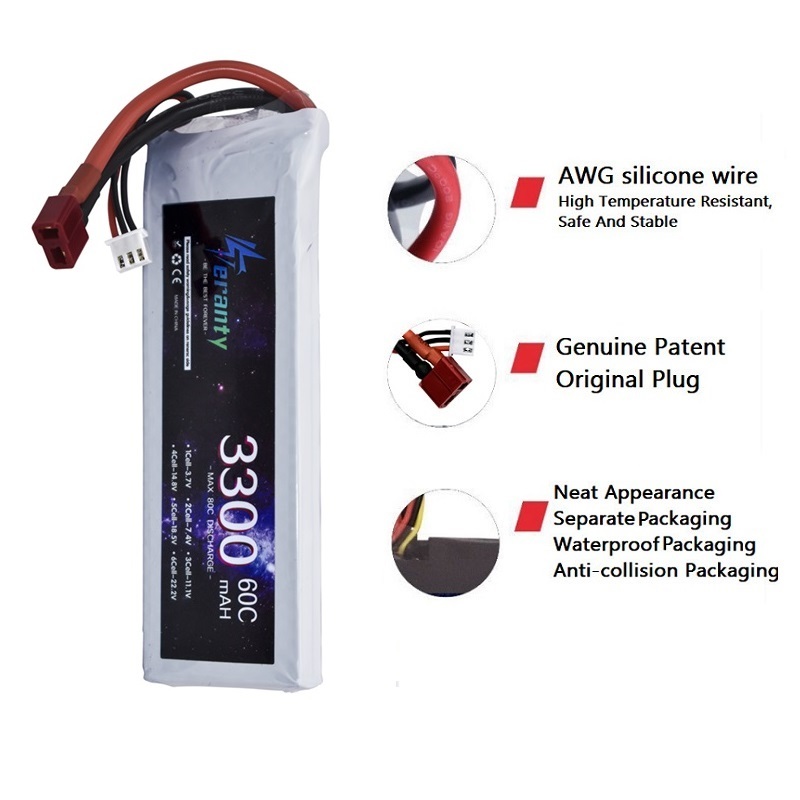 2S 7.4V LiPo Battery 3300mAh 6 - огляд і ціна Drone Battery Connector