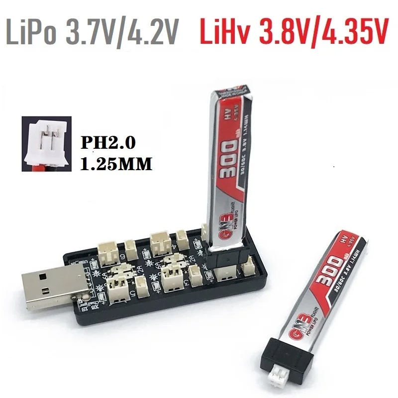 6CH USB 1S LiPo/LiHv 3.7V/4.2V - огляд і ціна Drone Battery Balance Charger