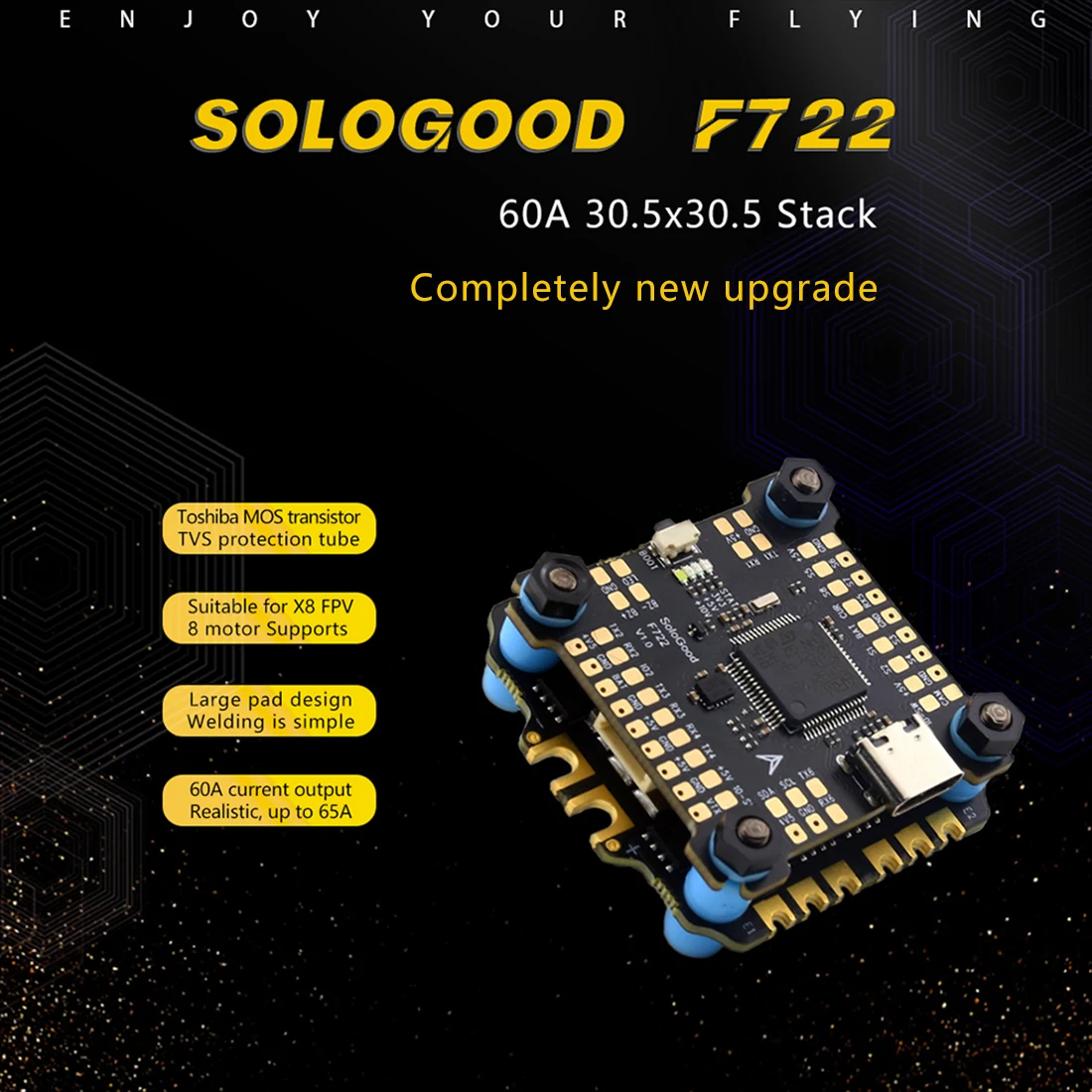 SoloGood F722 60A Stack ICM426 - огляд і ціна Drone Battery 6S