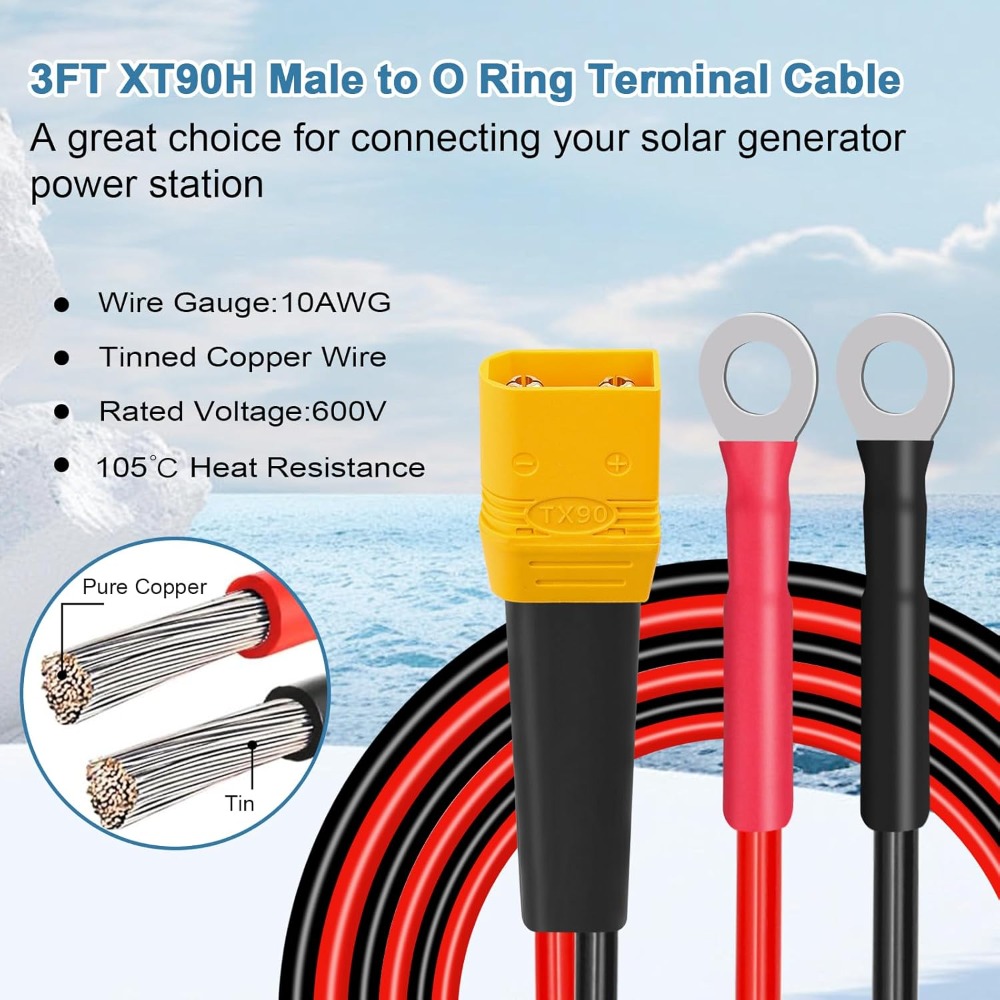 XT90 to O Ring Terminal Cable  - огляд і ціна Drone Battery Connector
