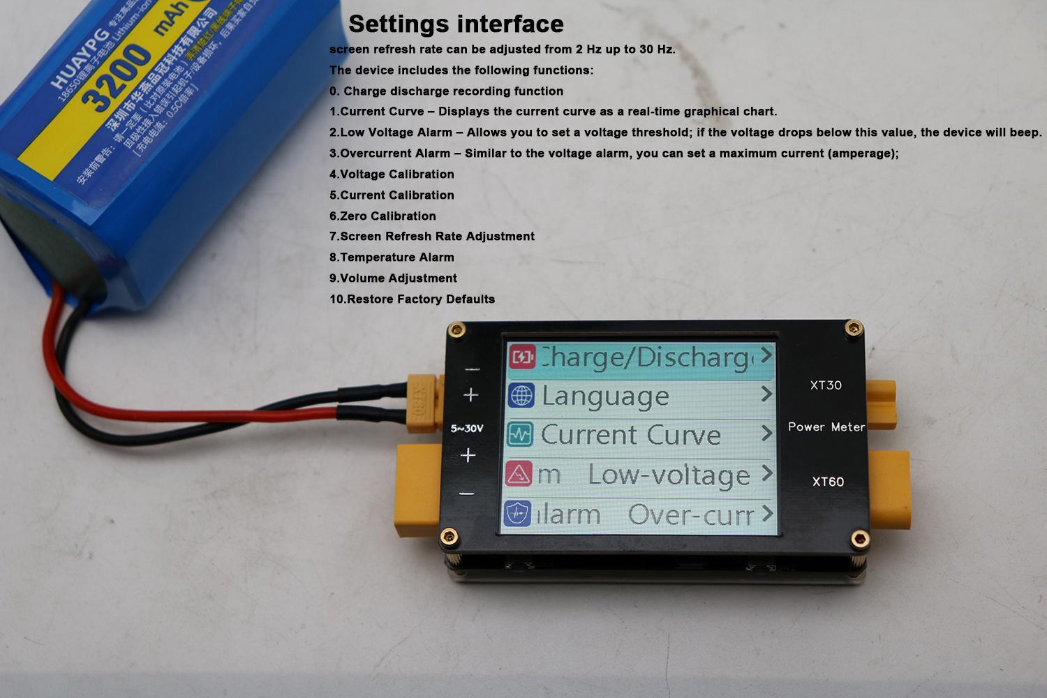 2.4Inch Display Power Meter XT - огляд і ціна Drone Battery Voltage Checker