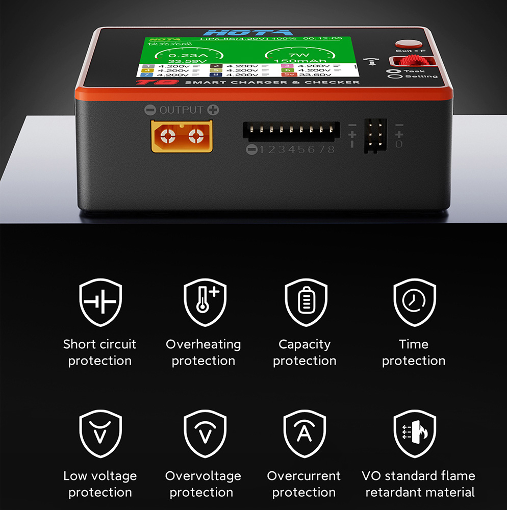 HOTA T8 Smart Balance Charger  - огляд і ціна Drone Battery Smart