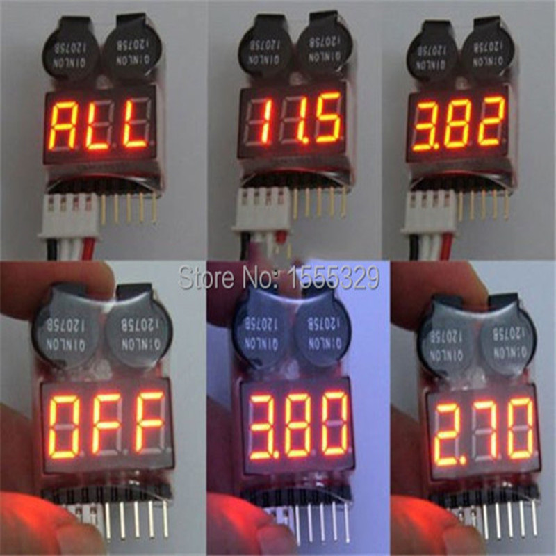 2Pcs 1S-8S LiPo Battery Voltag - огляд і ціна Drone Battery Voltage Checker