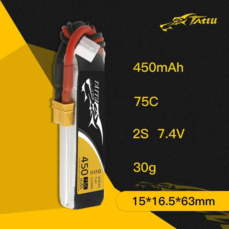 3Pcs NEW TATTU 450/500/550mAh  - огляд і ціна Drone Battery 3S