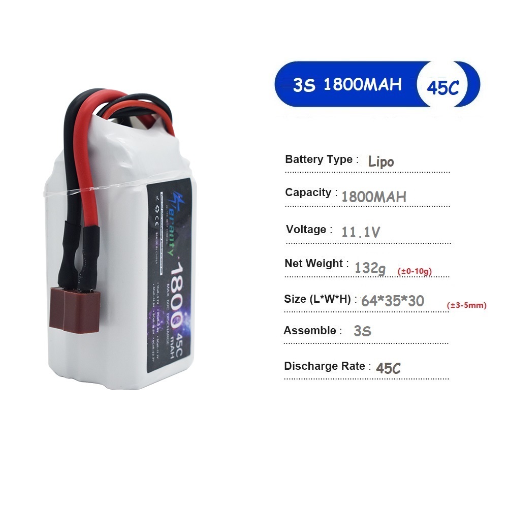 11.1V LiPo Battery 3S 1500mah  - огляд і ціна Drone Battery Connector