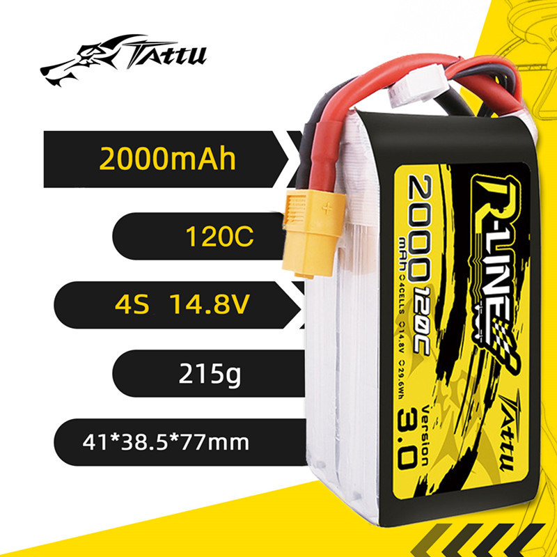 HOT TATTU R-LINE 3.0 120C 2000 - огляд і ціна Drone Battery 4S