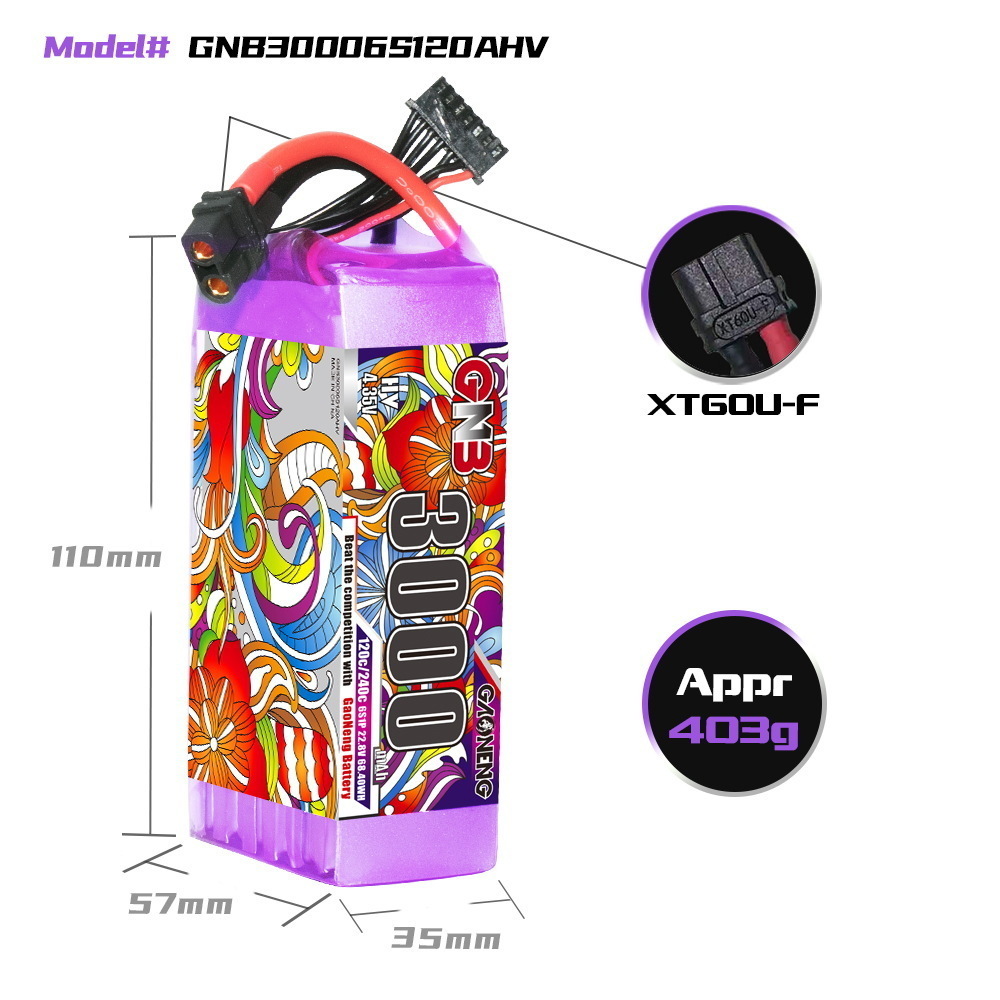 GNB Lipo Battery 6S 22.8V 3000 - огляд і ціна Drone Battery Lipo